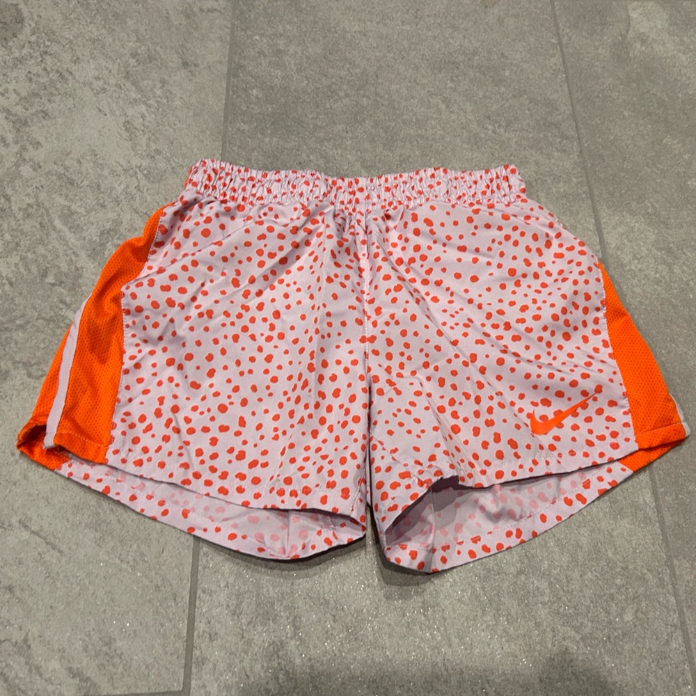 Youth Nike purple and orange Polka Dot Shorts - M